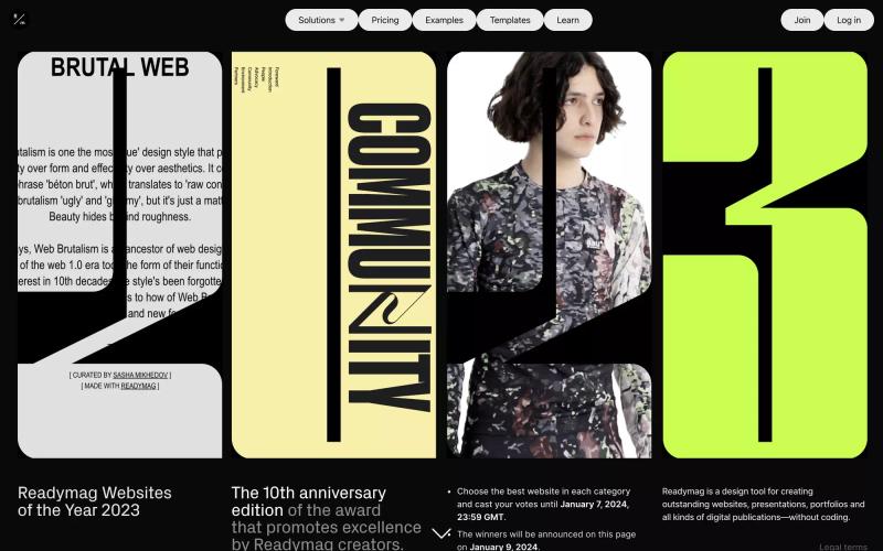 Readymag Websites of the Year 2023