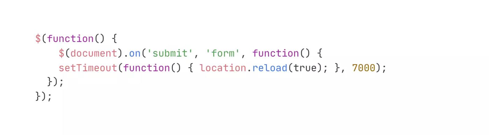 Reload Page After Form Submit