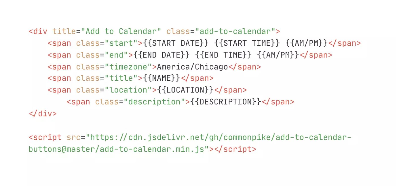 Add to Calendar Button