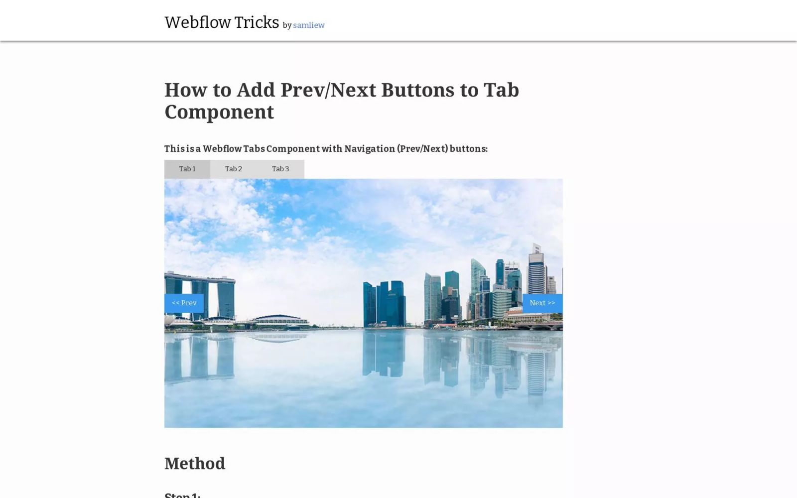 How to Add Prev/Next Buttons to Tab Component