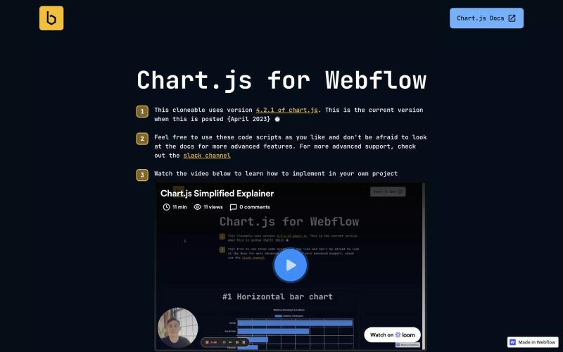 Chart.js for Webflow
