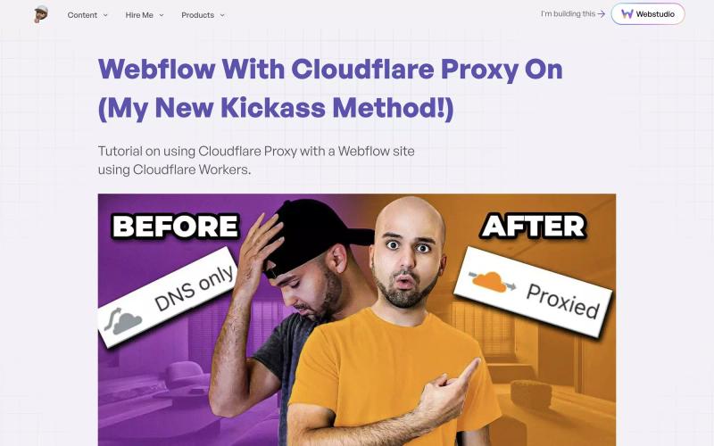 Webflow With Cloudflare Proxy On (My New Kickass Method!)