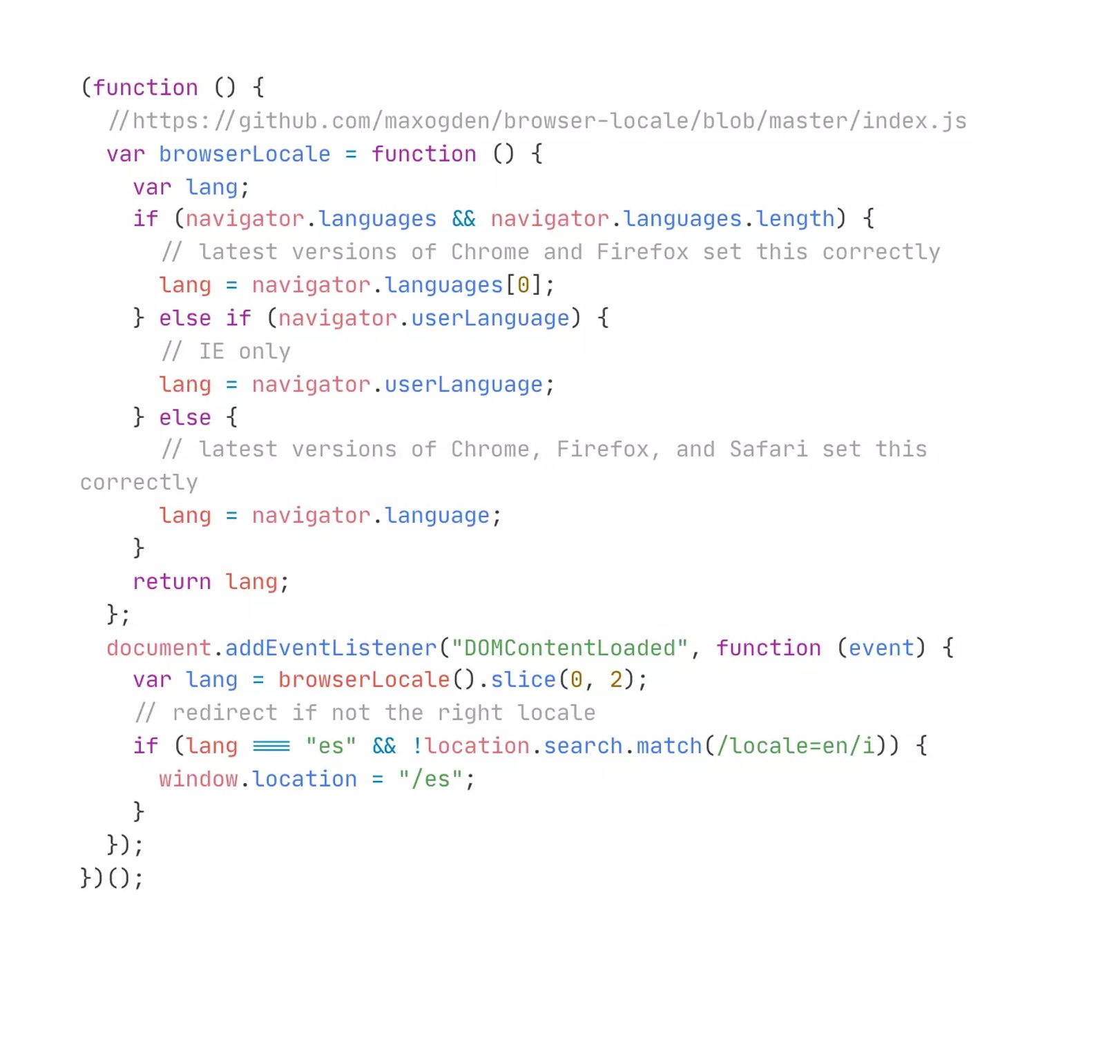 Detect Spanish Language and Redirect