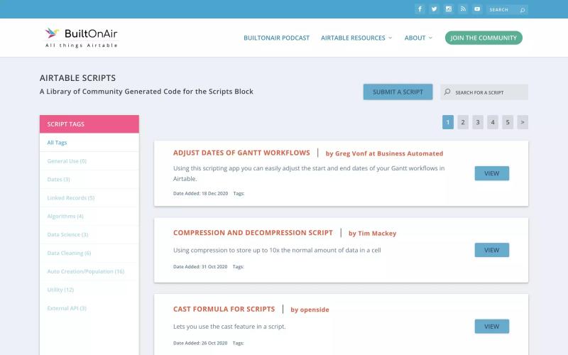 BuiltOnAir Script List