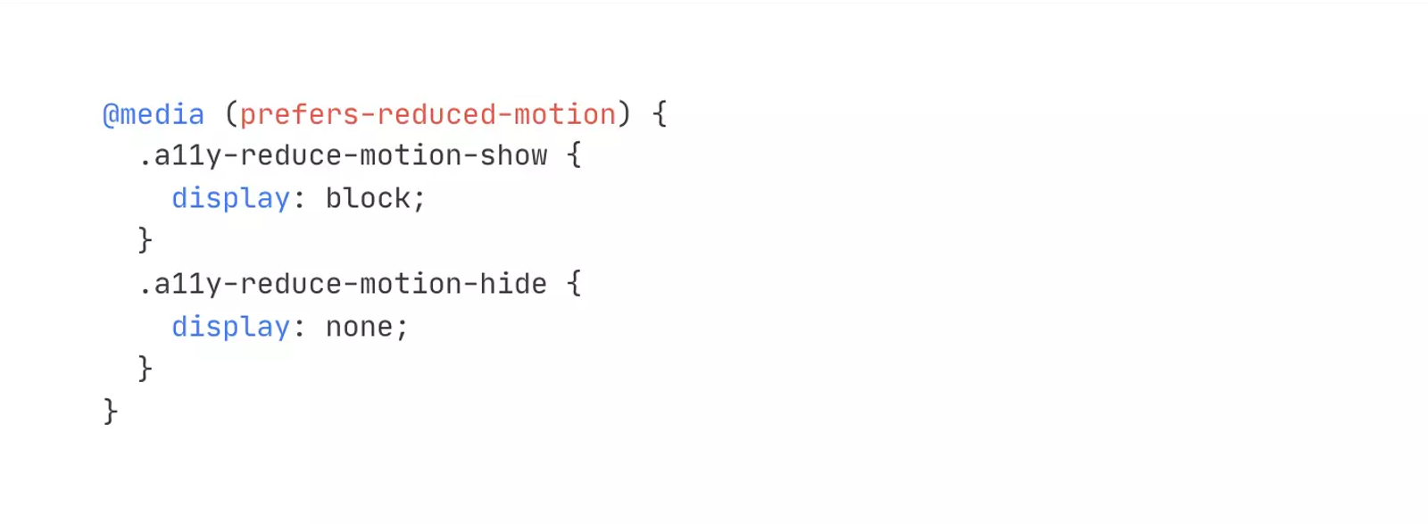 Prefers Reduced Motion Media Query