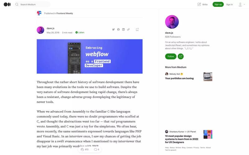 Embracing Webflow as a Frontend Developer