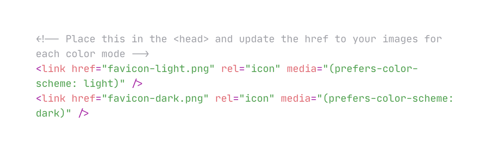 Dark/Light Mode Favicon Images