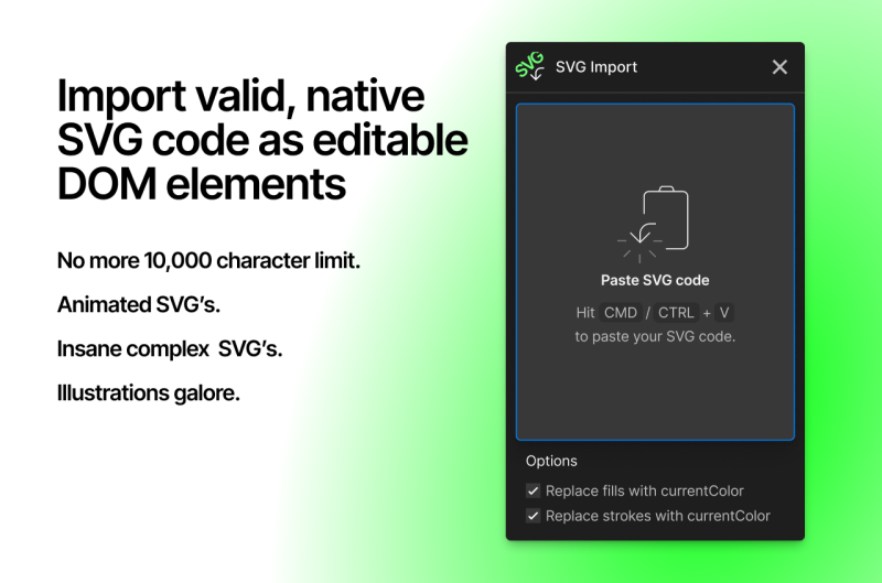 SVG Import Webflow App