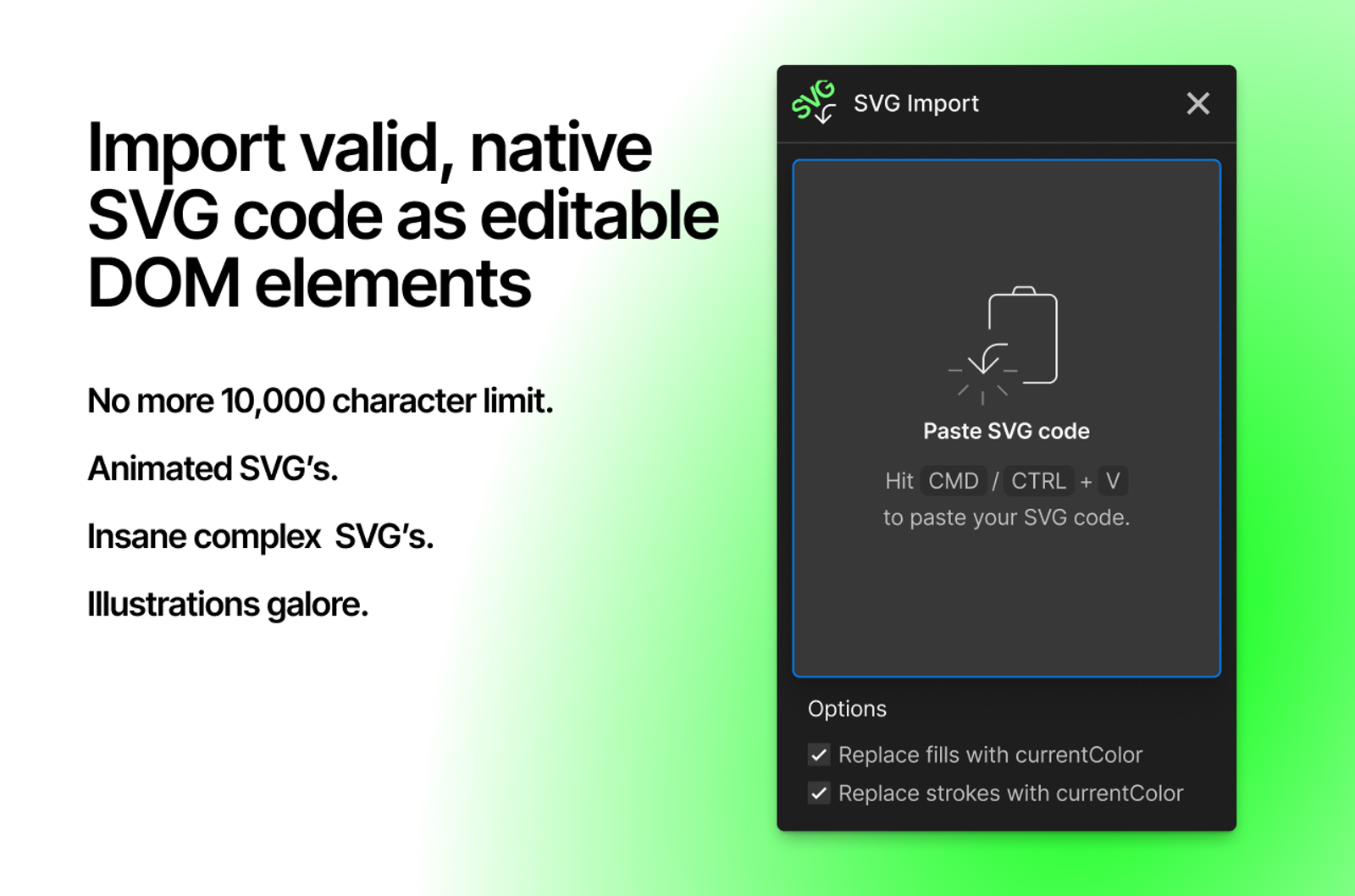 SVG Import Webflow App