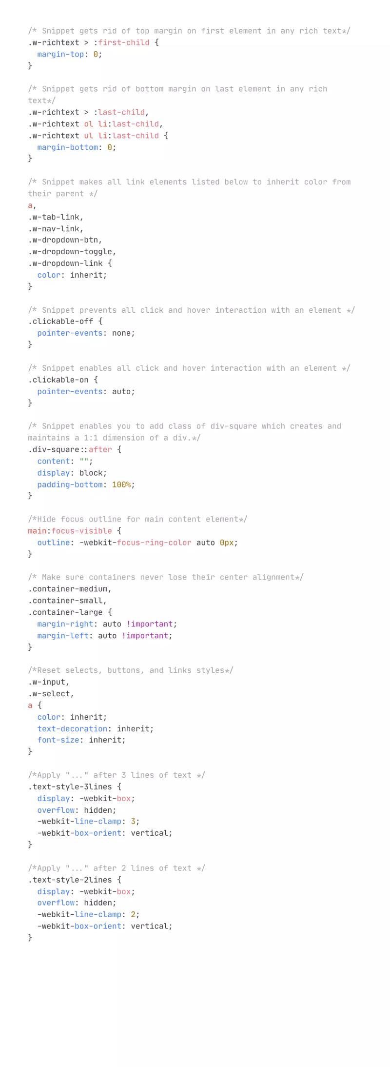 Finsweet Normalize CSS Embed
