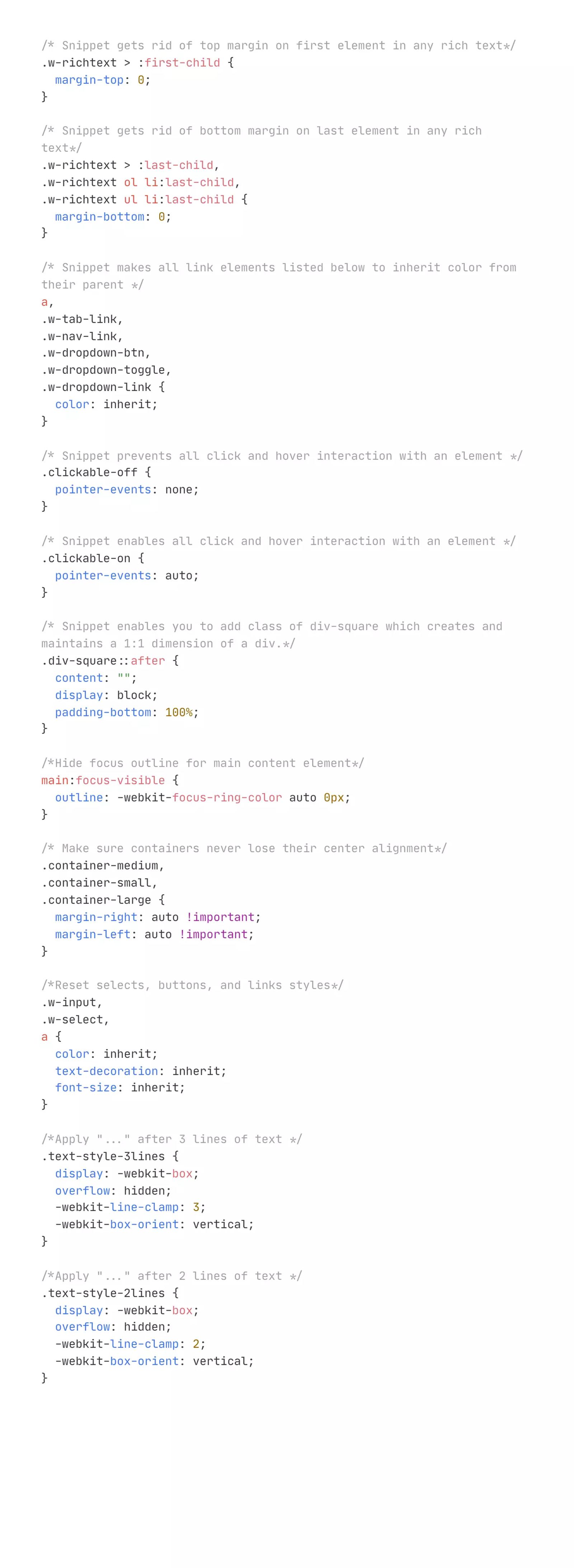 Finsweet Normalize CSS Embed