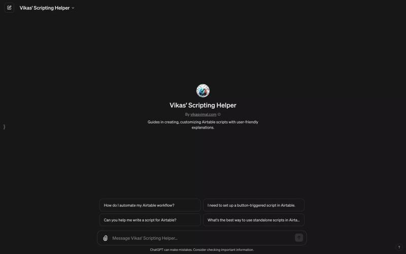 Vikas' Airtable Scripting Custom GPT