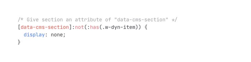 Hide Section if Child CMS Collection is Empty in Webflow