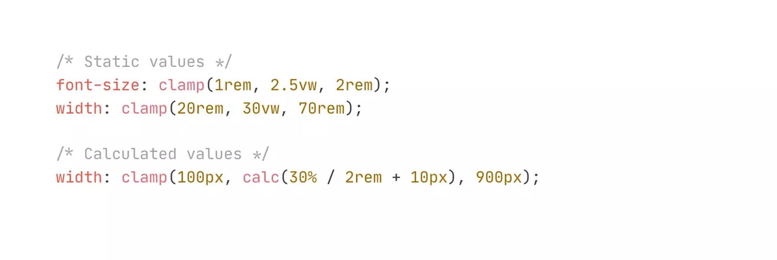 Min/Max/Clamp Individual Styles