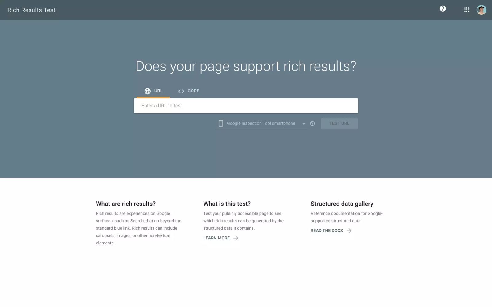 Google Search Rich Results Test