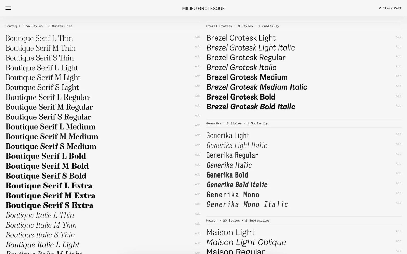 Milieu Grotesque Type Foundry