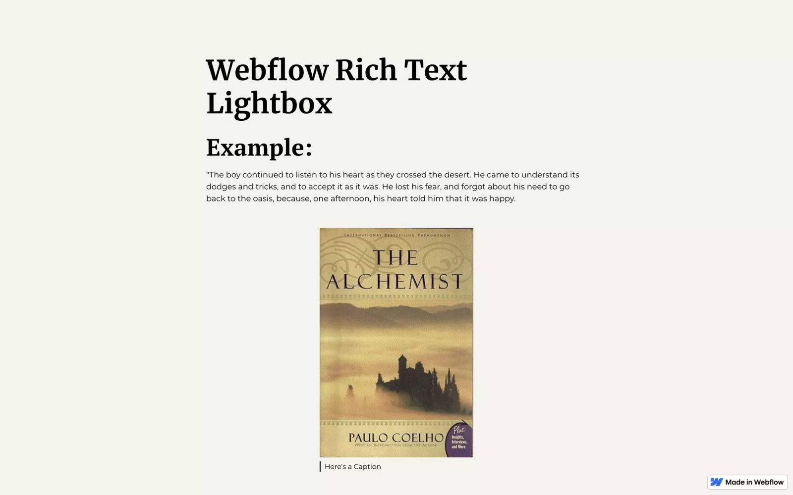 Lightbox Inside Webflow Rich Text