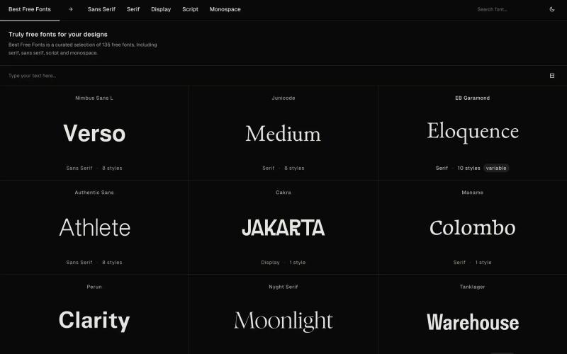 Best Free Fonts