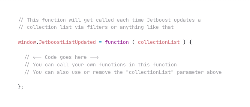Jetboost List Update Function