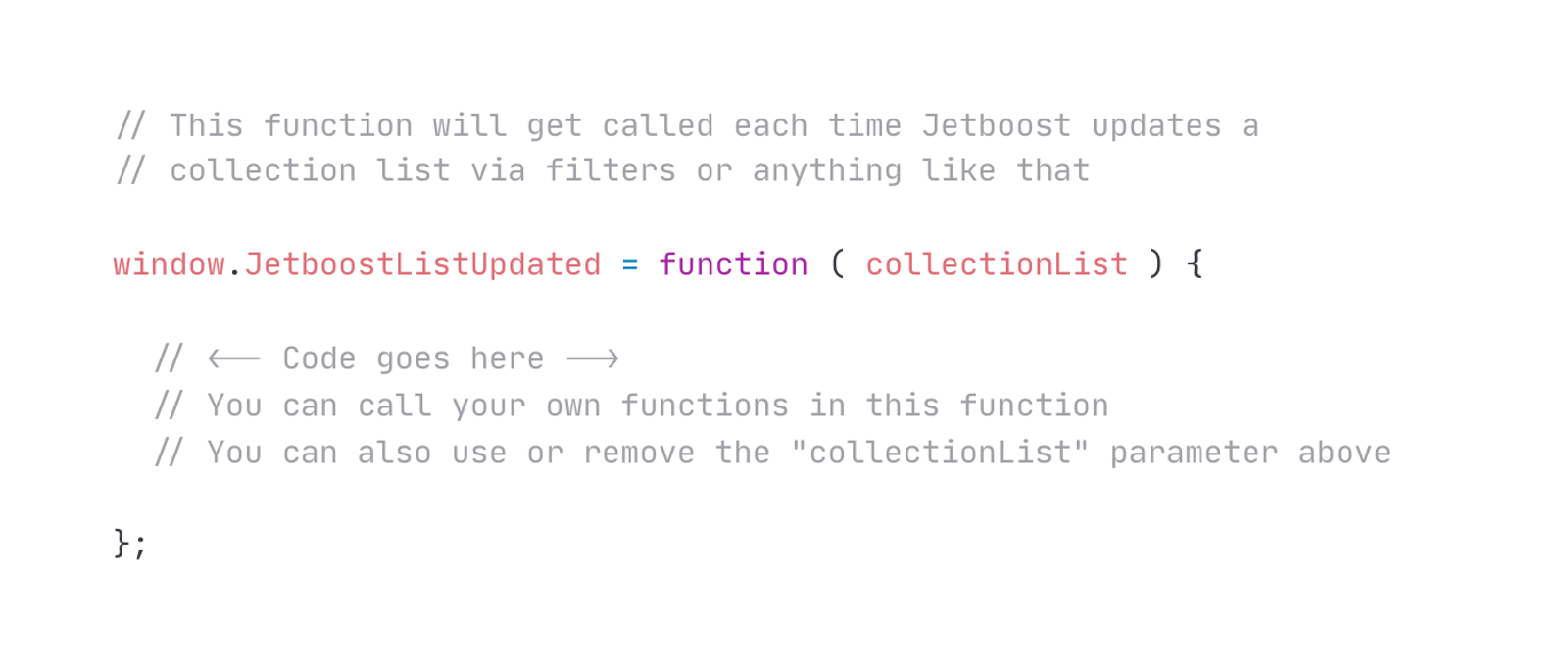 Jetboost List Update Function