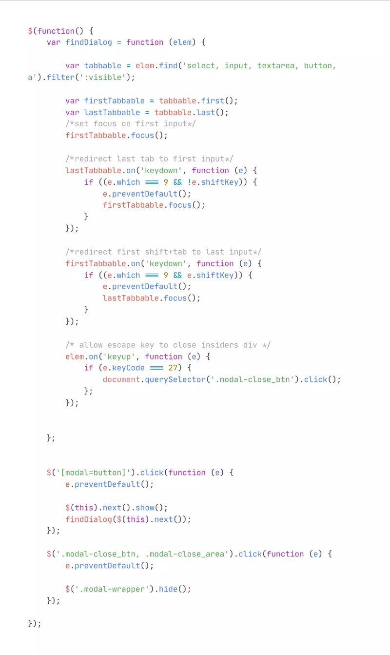 Accessible Modal