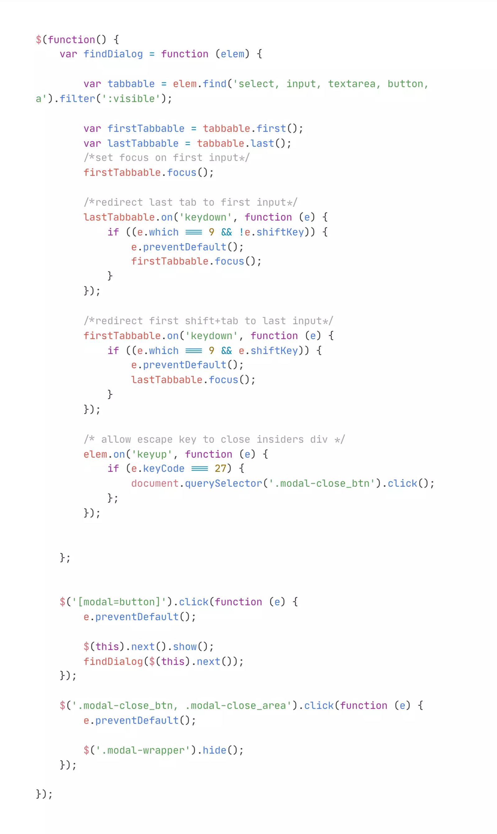 Accessible Modal