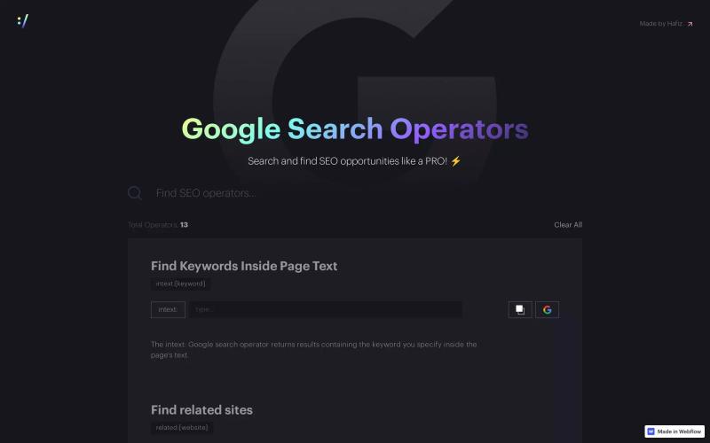 Google Search Operators