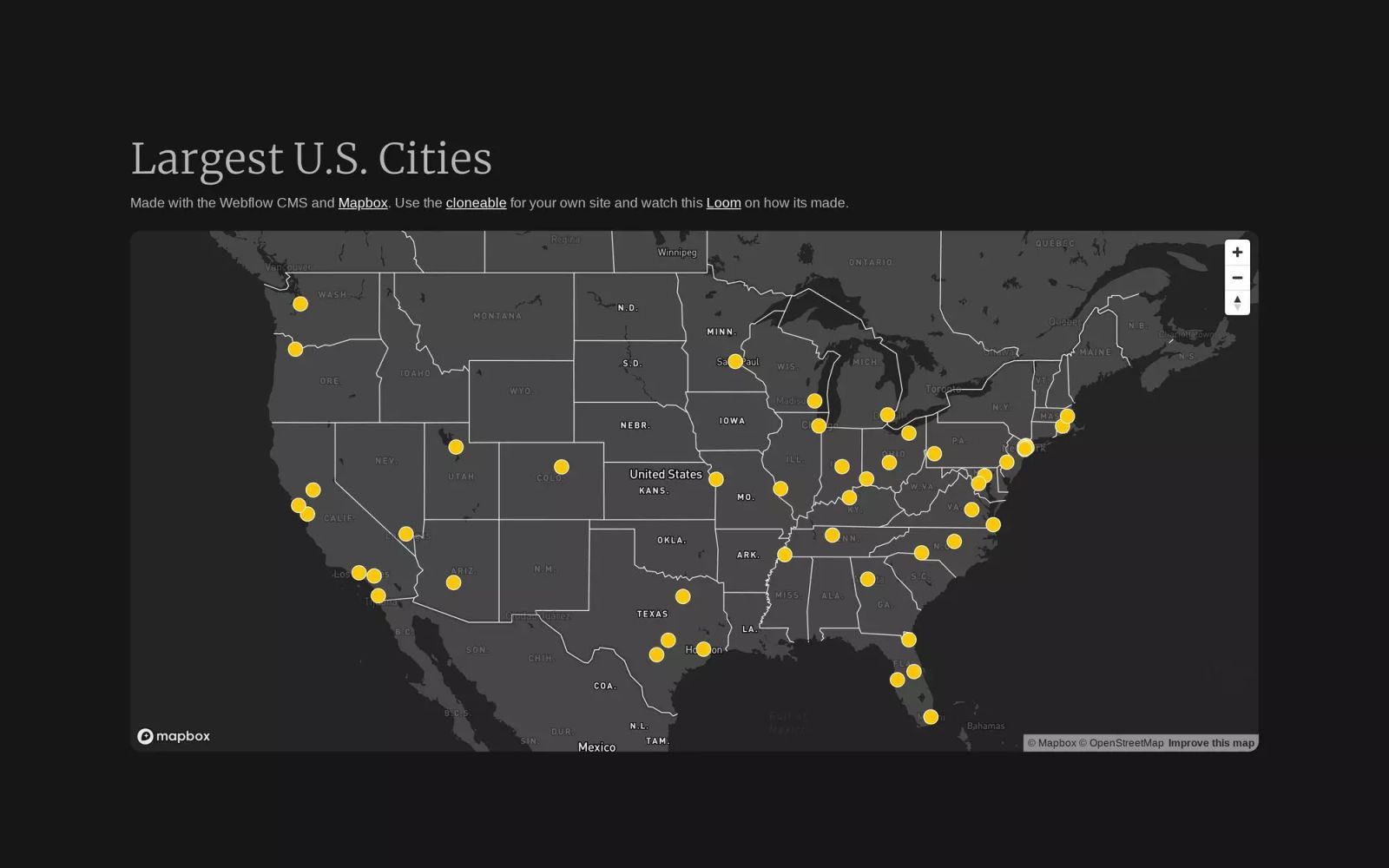 Interactive CMS Map w/ Mapbox