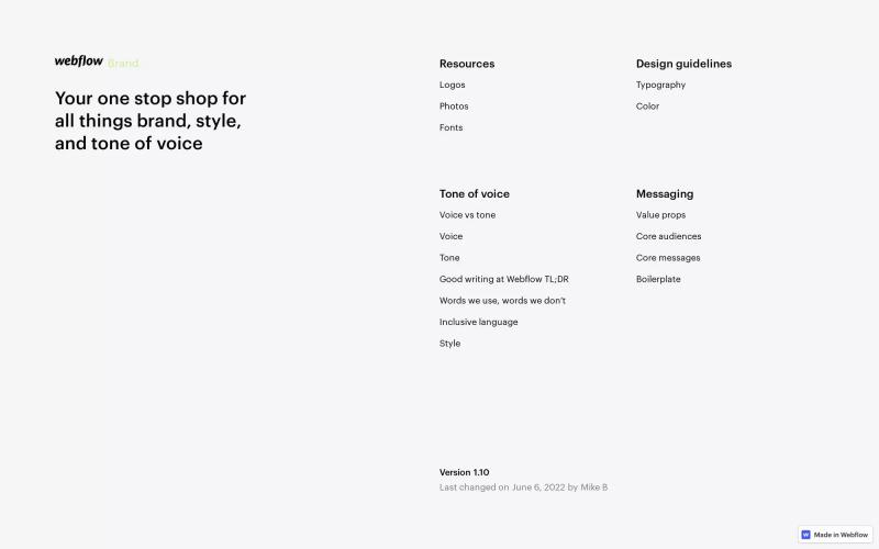 Webflow Brand