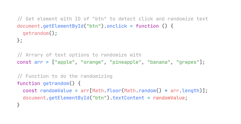 Randomize Button Text on Click