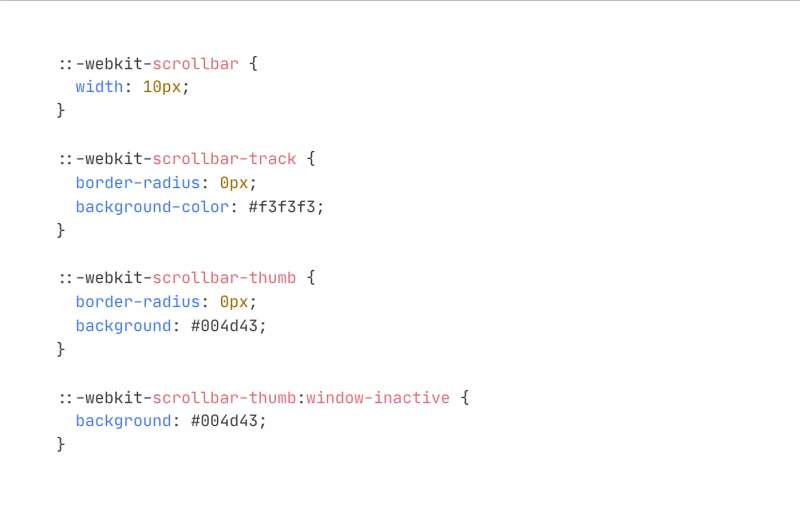 Custom Scrollbar
