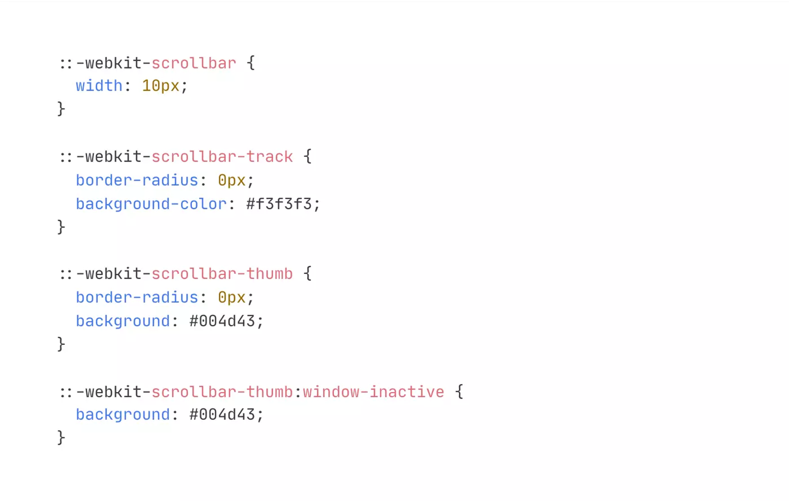 Custom Scrollbar