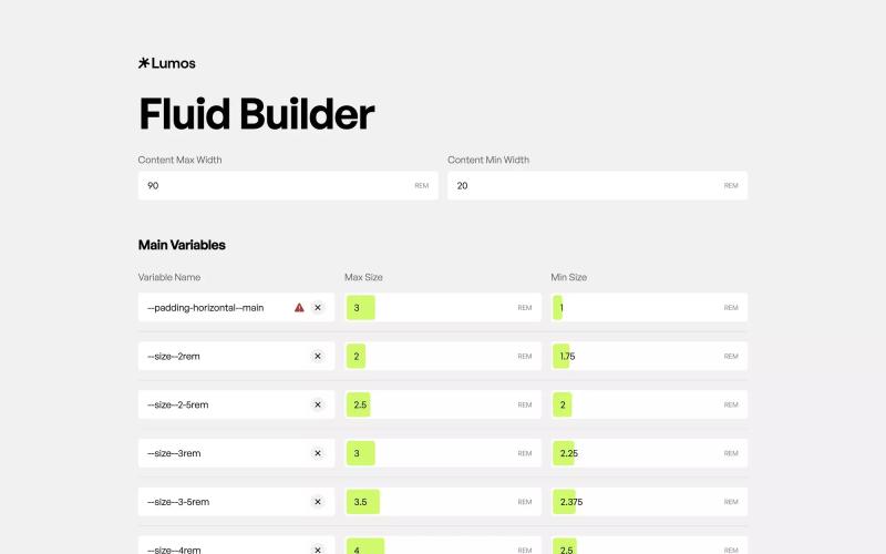 Lumos Fluid Builder