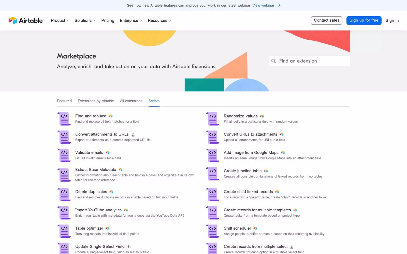 Airtable Scripts Marketplace