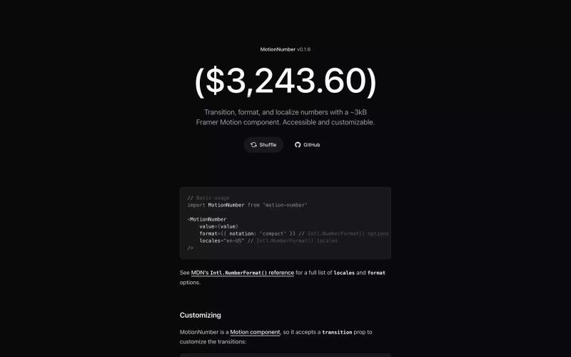 MotionNumber for Framer Motion