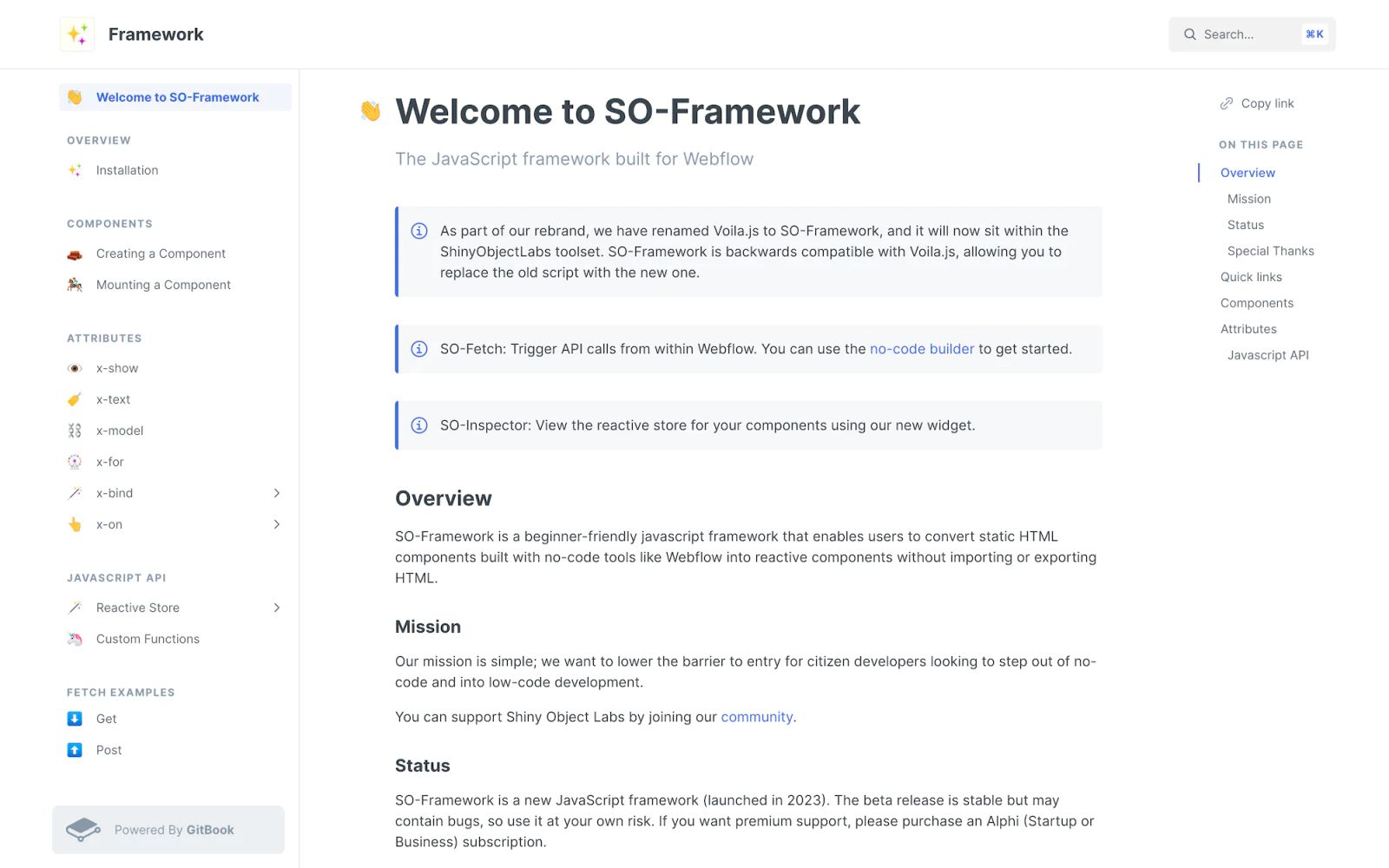 Welcome to SO-Framework - Framework
