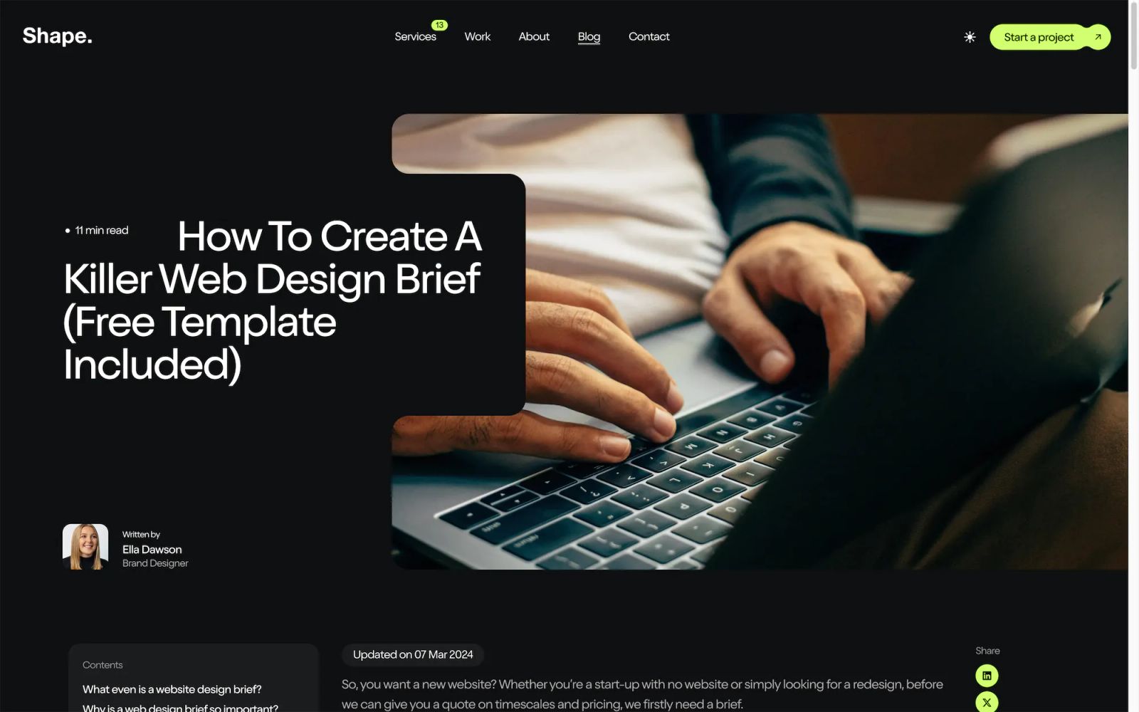 How To Create A Web Design Brief