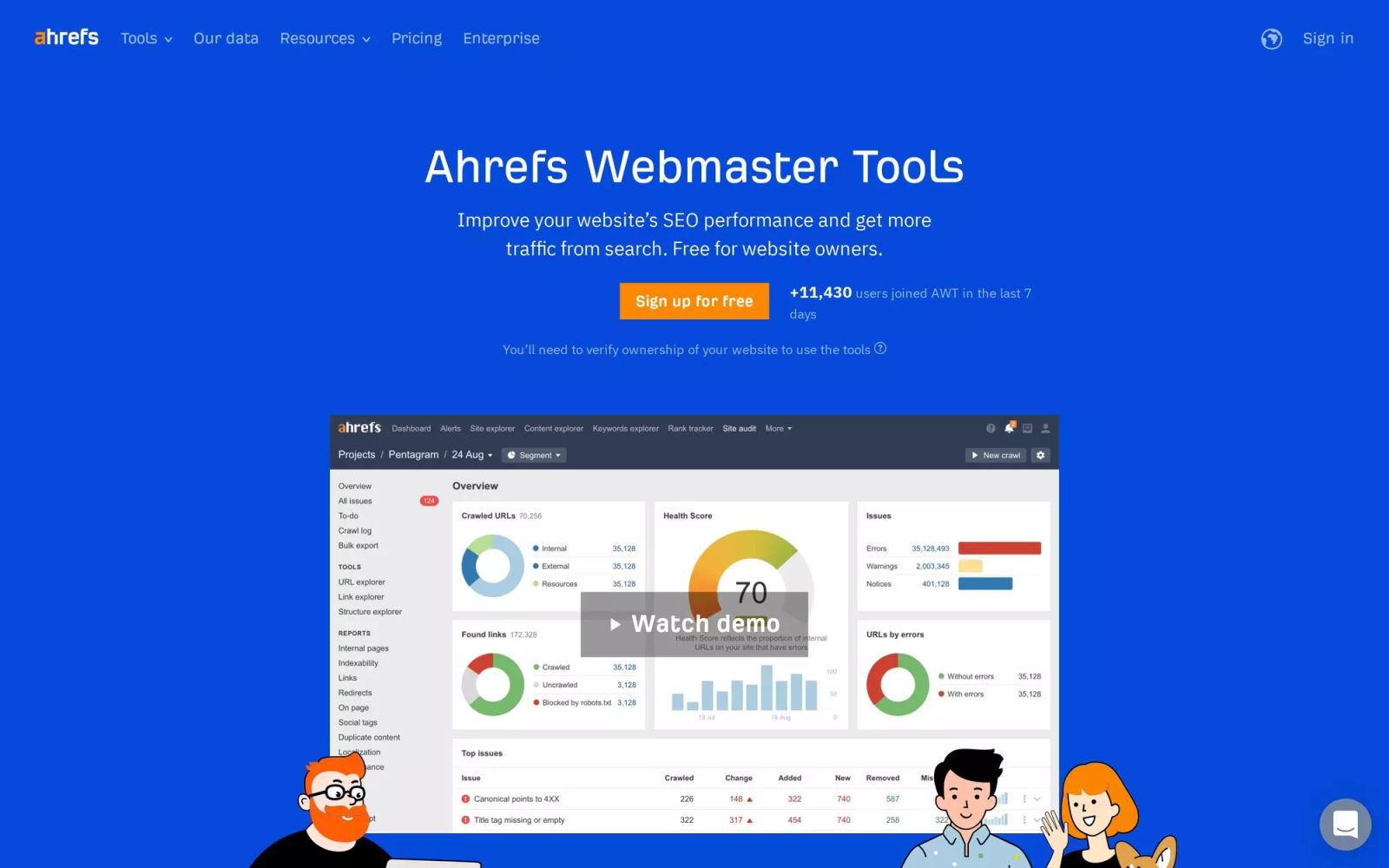 Ahrefs Webmaster Tools