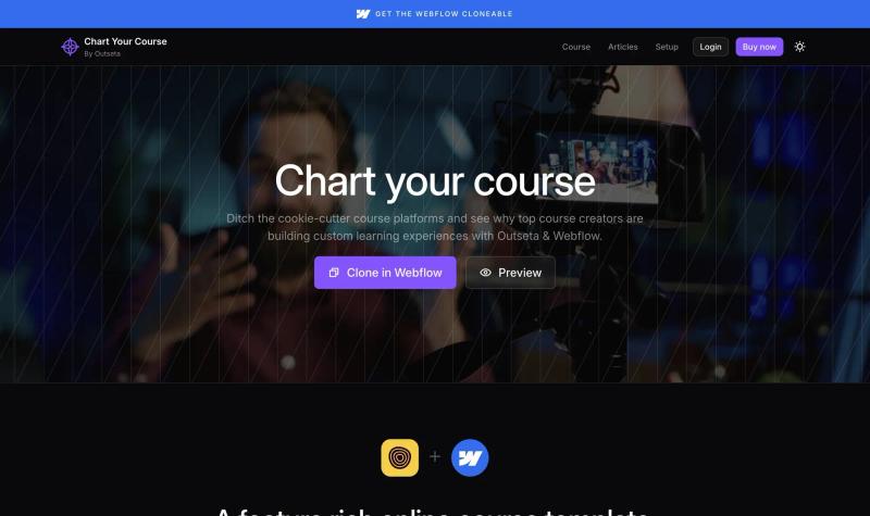 Chart Your Course - Webflow Course Template