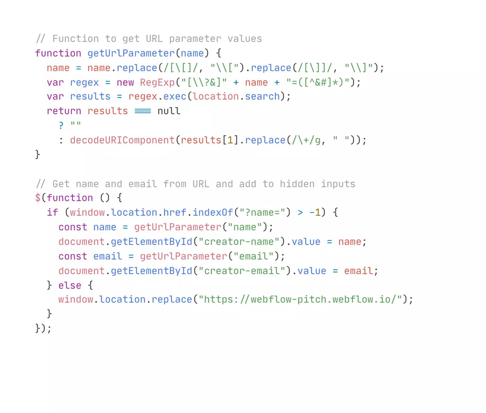 Set Hidden Input Value From URL Parameters