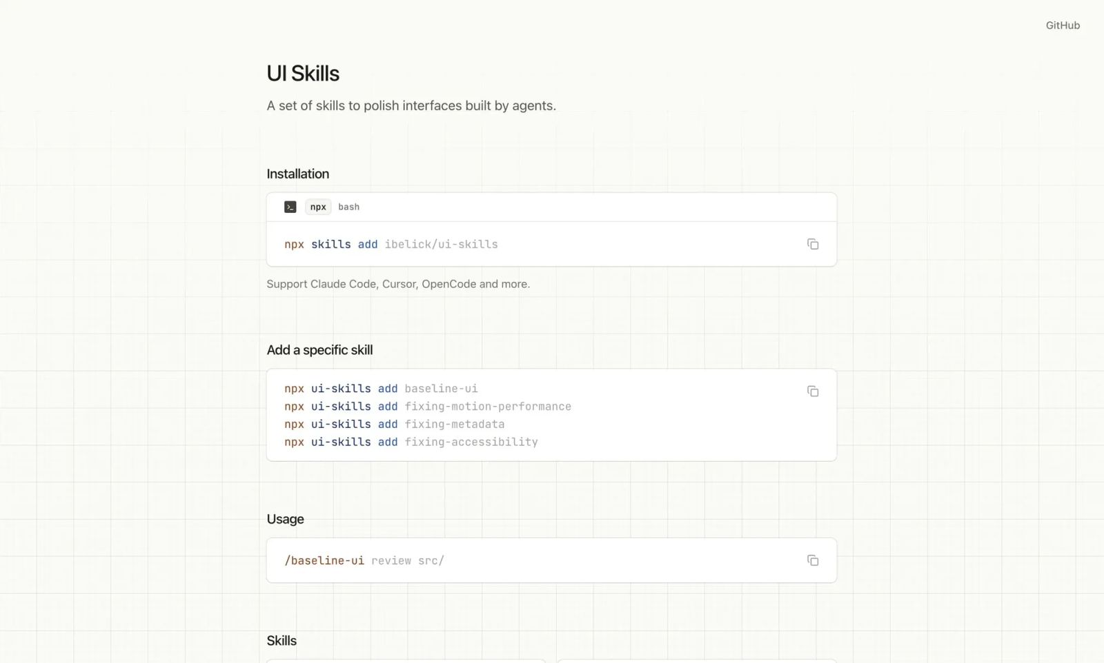 UI Skills