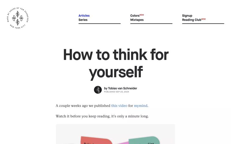 How to think for yourself