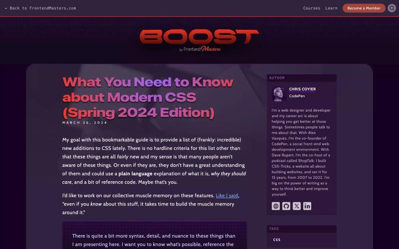 What You Need to Know about Modern CSS (Spring 2024 Edition)