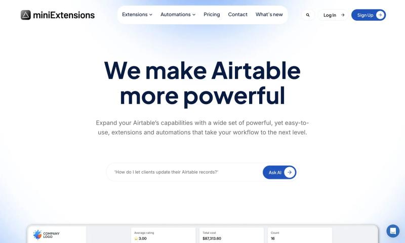 miniExtensions for Airtable
