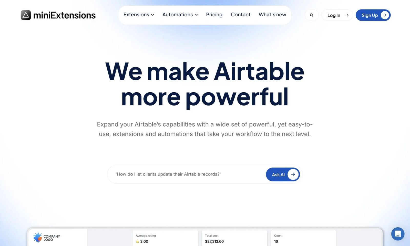 miniExtensions for Airtable