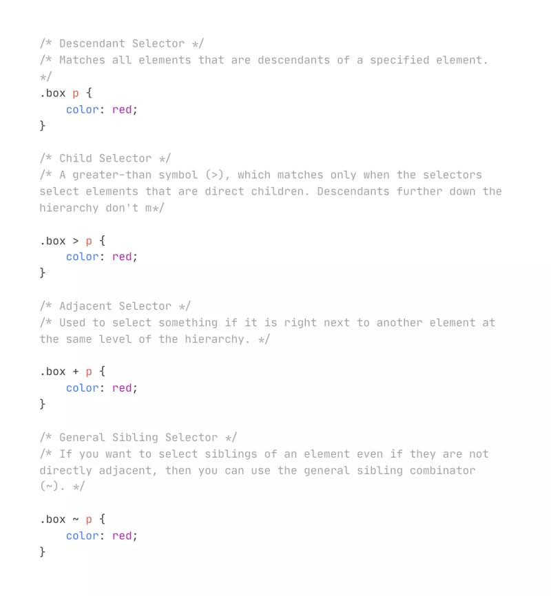 CSS Combinators