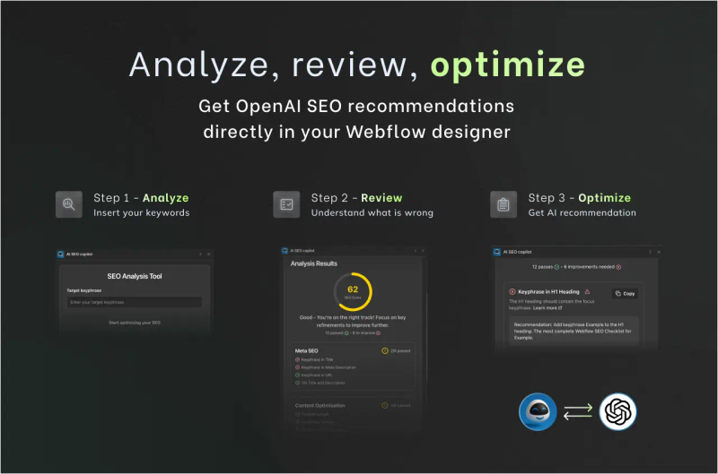 AI SEO Copilot Webflow App