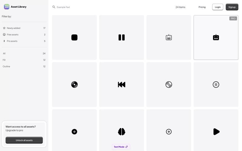 Premium Asset Library Template