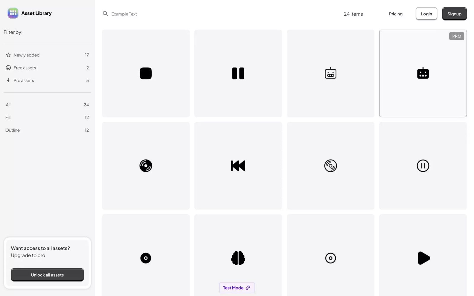 Premium Asset Library Template
