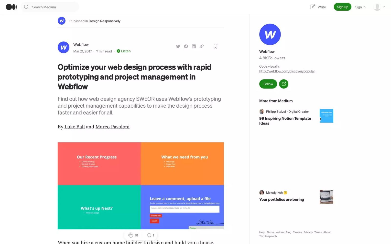 Optimize your web design process with rapid prototyping and project management in Webflow